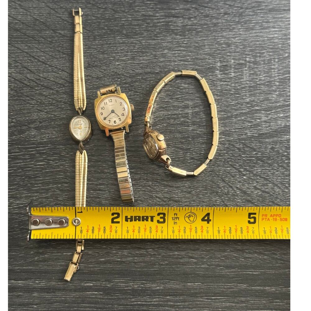 Lot of 3 VTG Womens Wristwatches Helbros Timex Waltham 2 Gold Filled UNtested - Picture 6 of 9